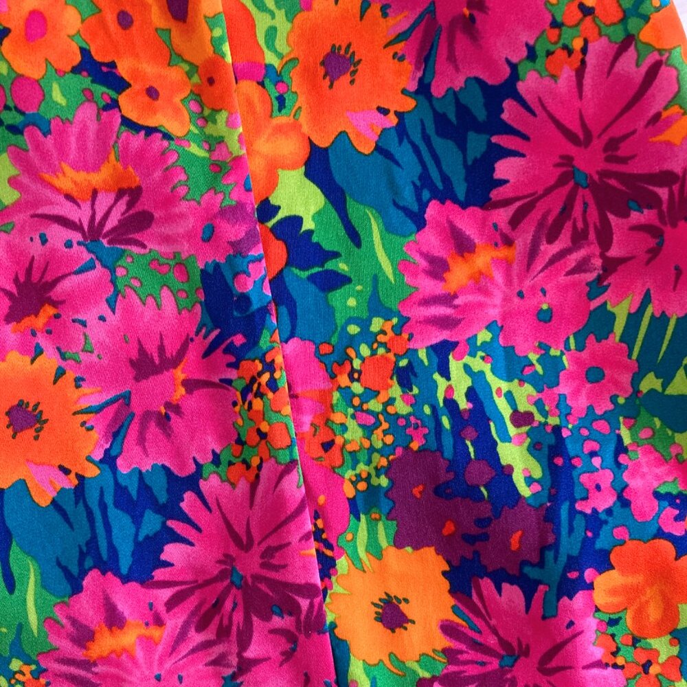 2010s Floral Button-Up Cap Sleeve Baby Doll Dress - Small - Picture 3 of 4